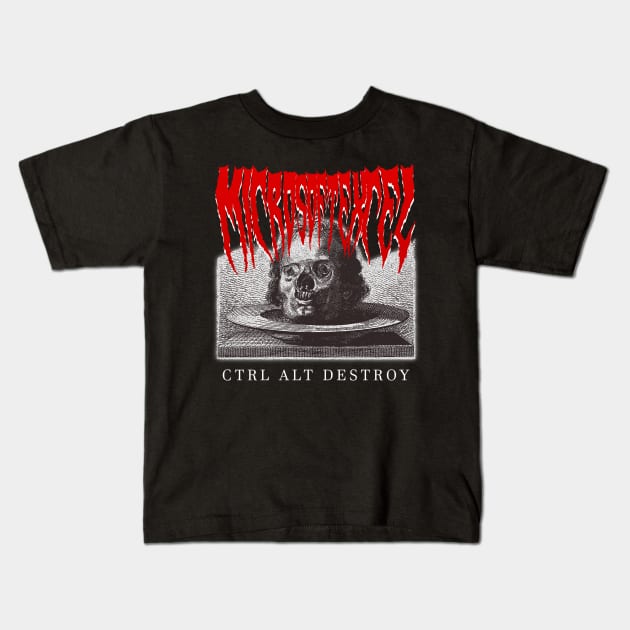 Office Worker Death Metal (CTRL ALT DESTROY) Kids T-Shirt by Soycrates